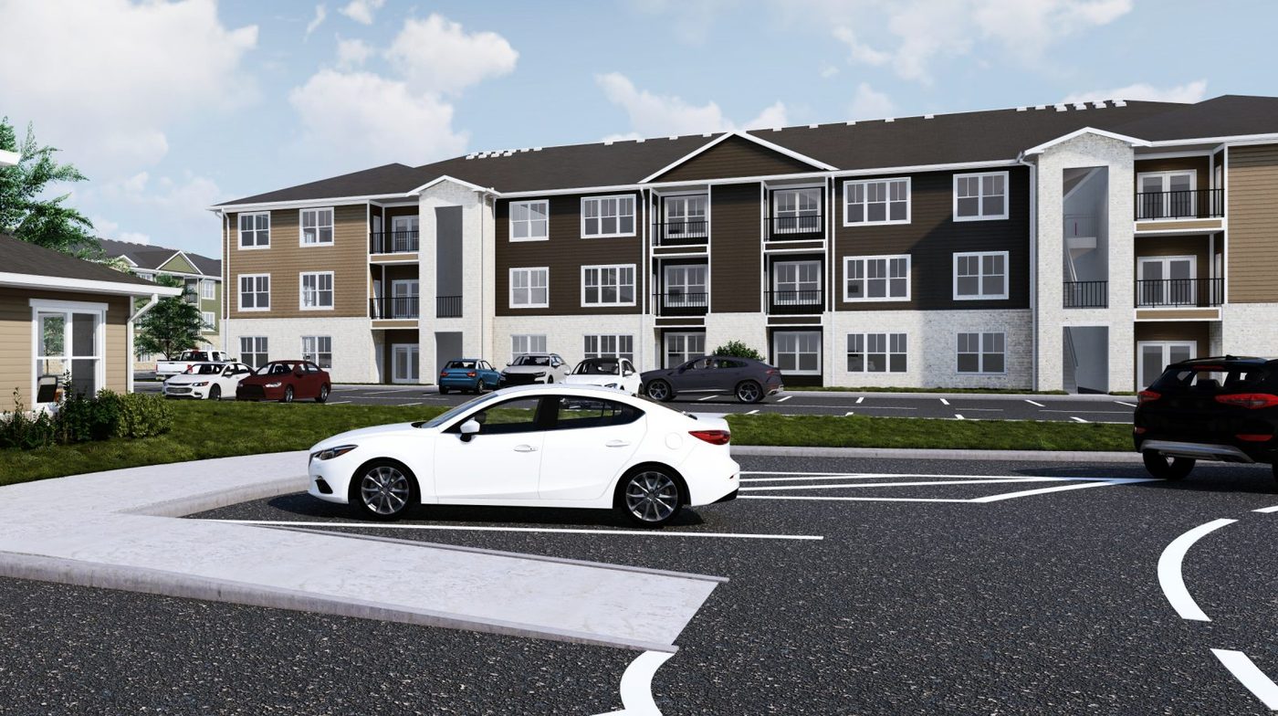 Rendering of The Allure apartment community in Whiteland, Indiana